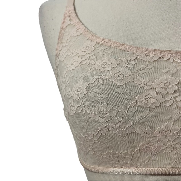 Cheap Monday Light Pink Lace Racerback Bra in Medium - Picture 2 of 5